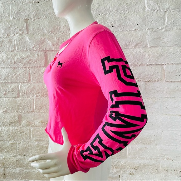 Pink Victoria secret  crop top  size L - Picture 2 of 7